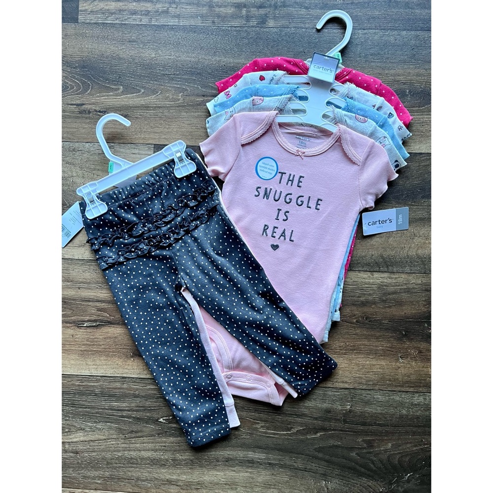 🐰 7 Piece Set Bodysuits & Ruffle Pants NWT